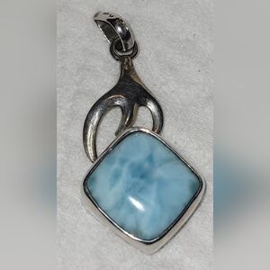 Larimar Stone 925 Silver Pendant